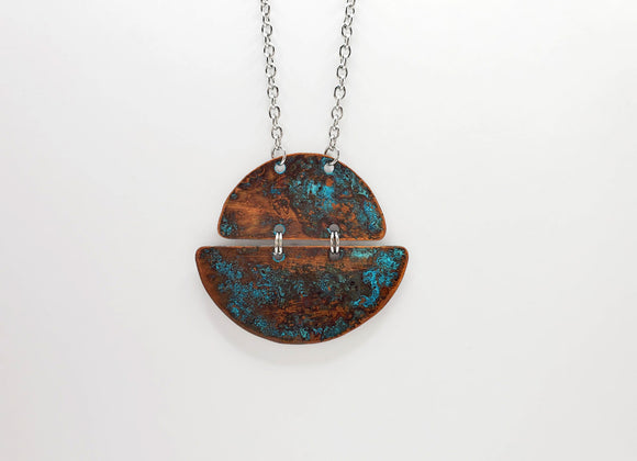 Natural Patina Small Round Segmented Necklace