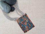 Natural Patina Short Multichain Necklace