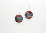 Alcohol Ink Small Circle Earrings