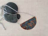 Natural Patina Halfmoon Long Necklace